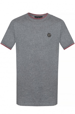 T-shirt with logo plaque, zdjęcie 1 T-shirt with logo plaque od Philipp Plein